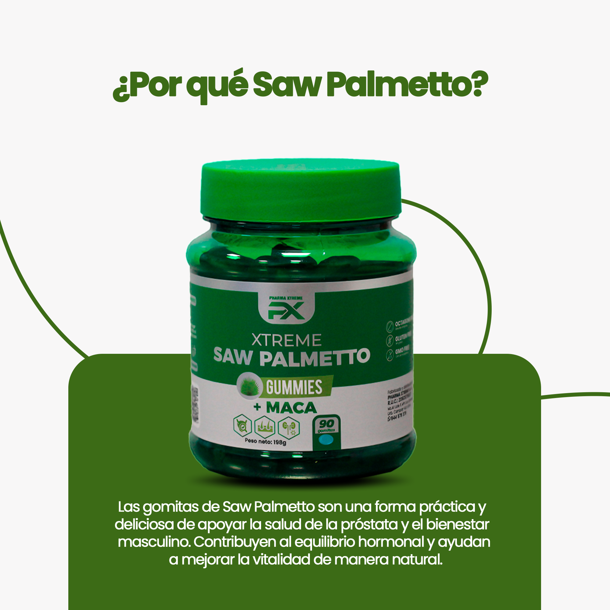 Gomas Saw Palmetto + Maca 90 uds - Imagen 2